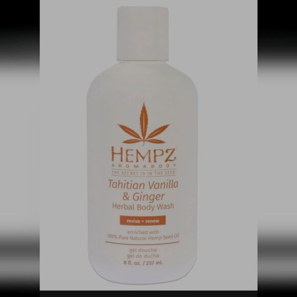 𝅺hempz Pure Herbal Tahitian Vanilla Ginger Body Wash 237 mL - Picture 1 of 3